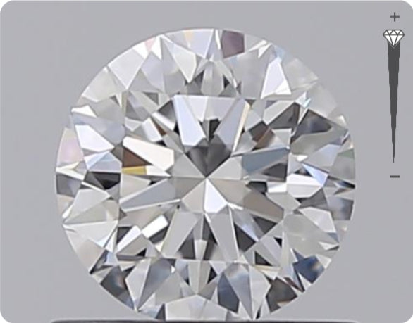 Natural 0.70ct GIA Diamond | Color D | Clarity VVS2 | Round Cut | EX EX EX #D10423