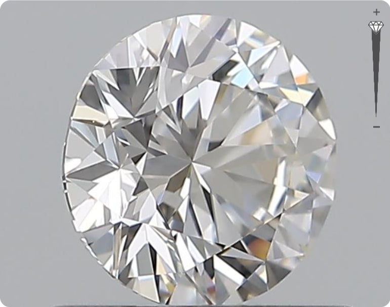 Diamant naturel de 0,71 ct GIA | Couleur E | Pureté VVS2 | Taille ronde | EX EX EX #D10429