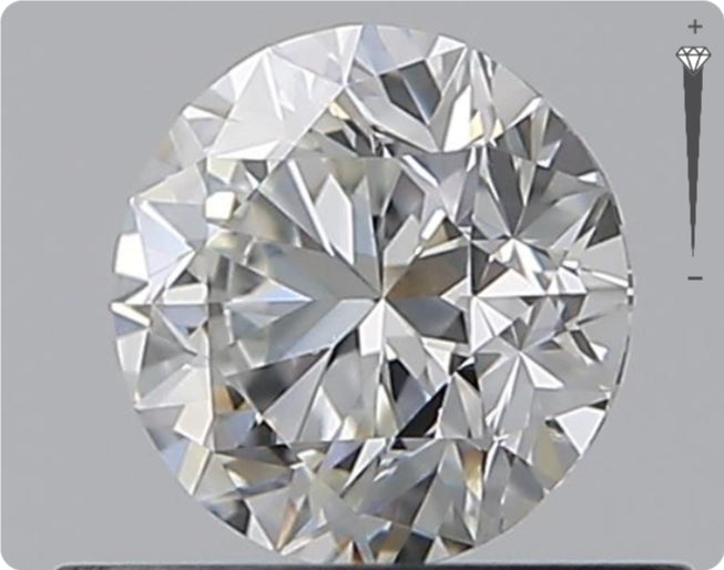 Diamant naturel GIA 0,51 ct | Couleur G | Pureté VS2 | Taille ronde | TB EX TB #D10430