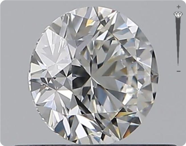 Diamant naturel GIA 0,51 ct | Couleur G | Pureté VS2 | Taille ronde | TB EX TB #D10430