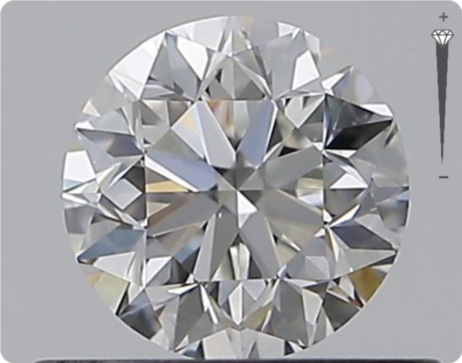 Diamant naturel GIA 0,51 ct | Couleur G | Pureté VS2 | Taille ronde | TB EX TB #D10430