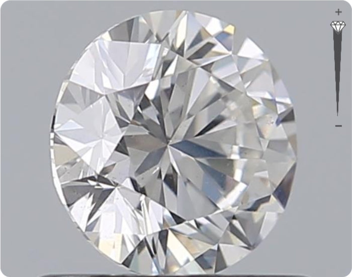 Diamant naturel GIA de 0,61 ct | Couleur F | Pureté SI1 | Taille ronde | EX EX EX #D10436