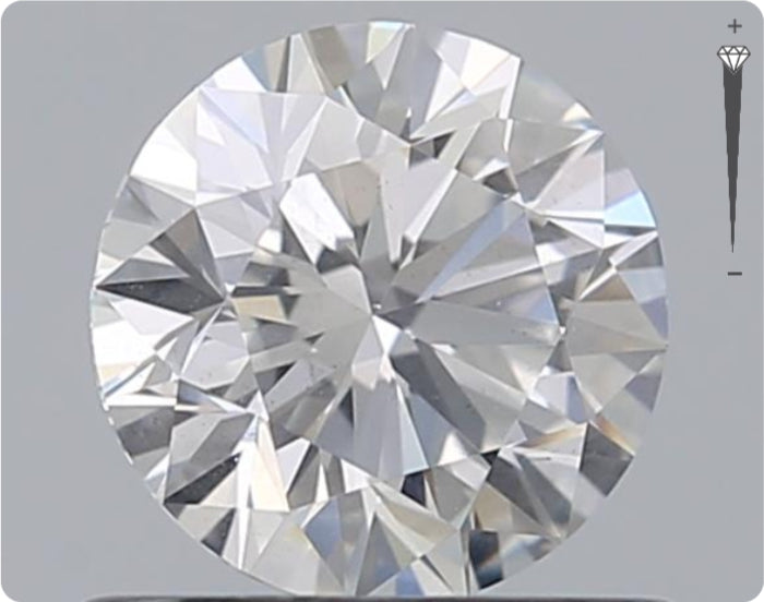 Diamant naturel GIA de 0,61 ct | Couleur F | Pureté SI1 | Taille ronde | EX EX EX #D10436