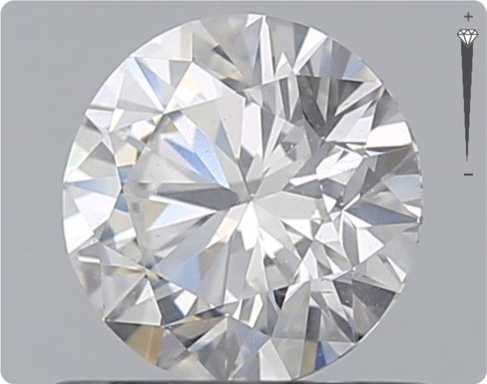 Diamant naturel GIA de 0,61 ct | Couleur F | Pureté SI1 | Taille ronde | EX EX EX #D10436