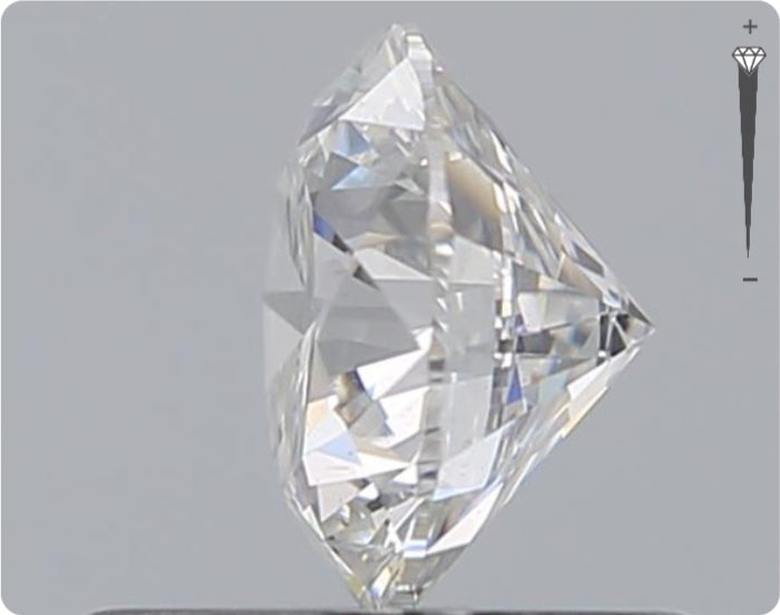 Diamant naturel GIA de 0,61 ct | Couleur F | Pureté SI1 | Taille ronde | EX EX EX #D10436