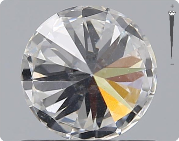 Diamant naturel GIA de 0,61 ct | Couleur F | Pureté SI1 | Taille ronde | EX EX EX #D10436