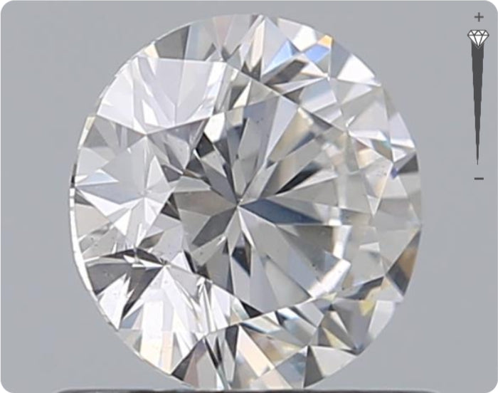 Diamant naturel GIA de 0,61 ct | Couleur F | Pureté SI1 | Taille ronde | EX EX EX #D10436