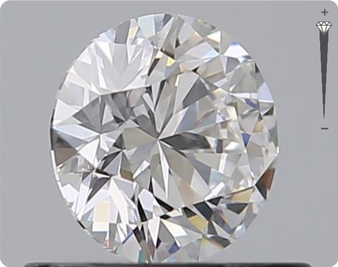 Diamant naturel GIA de 0,53 ct | Couleur E | Pureté VVS1 | Taille ronde | EX EX EX #D10438