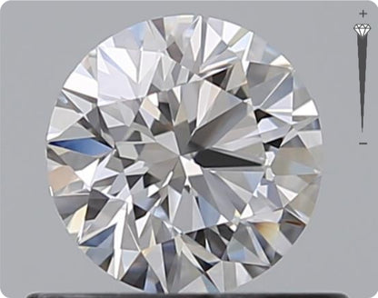 Diamant naturel GIA de 0,53 ct | Couleur E | Pureté VVS1 | Taille ronde | EX EX EX #D10438