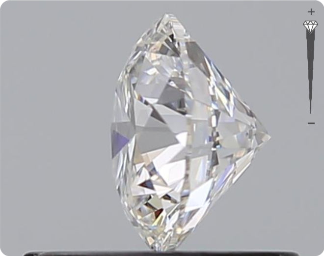 Diamant naturel GIA de 0,53 ct | Couleur E | Pureté VVS1 | Taille ronde | EX EX EX #D10438