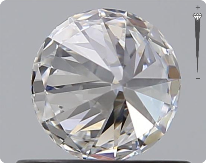 Diamant naturel GIA de 0,53 ct | Couleur E | Pureté VVS1 | Taille ronde | EX EX EX #D10438