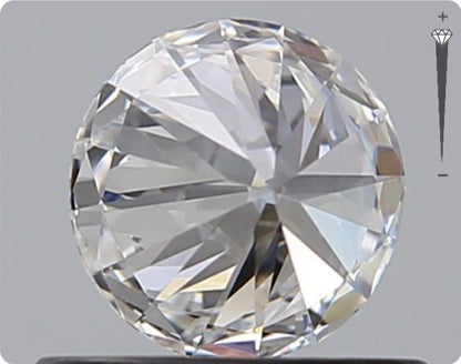 Diamant naturel GIA de 0,53 ct | Couleur E | Pureté VVS1 | Taille ronde | EX EX EX #D10438