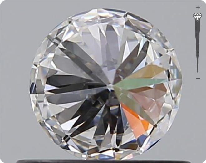 Diamant naturel GIA de 0,53 ct | Couleur E | Pureté VVS1 | Taille ronde | EX EX EX #D10438