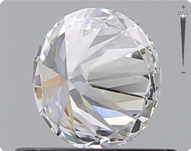 Diamant naturel GIA de 0,53 ct | Couleur E | Pureté VVS1 | Taille ronde | EX EX EX #D10438