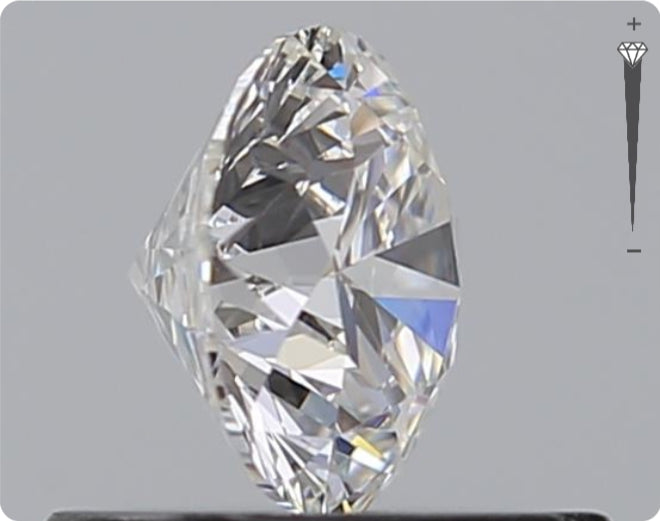 Diamant naturel GIA de 0,53 ct | Couleur E | Pureté VVS1 | Taille ronde | EX EX EX #D10438