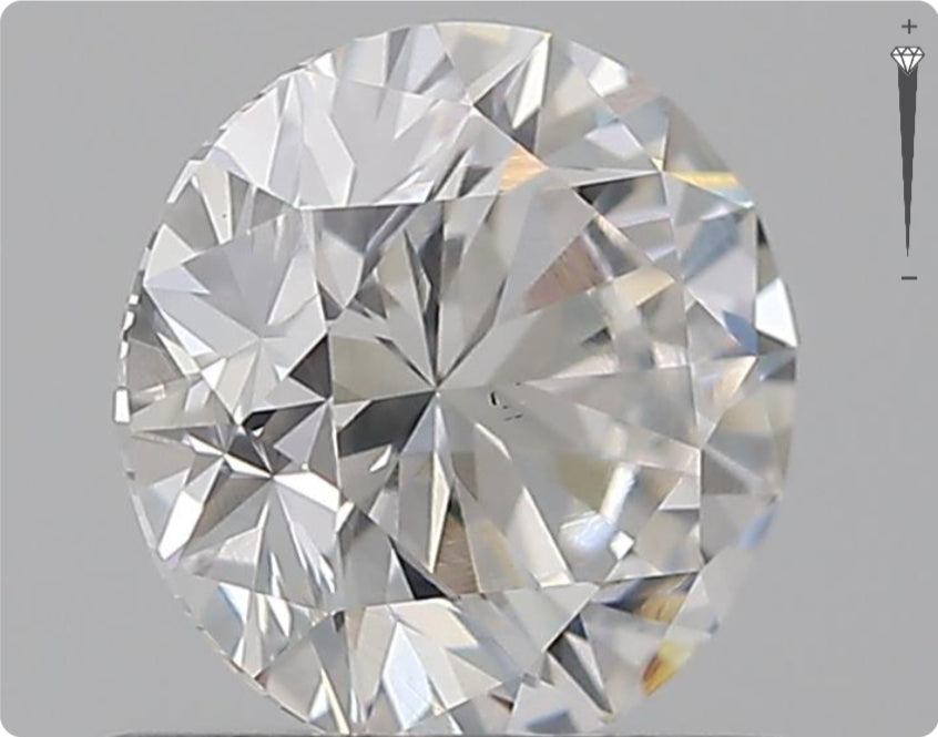 Natural 0.73ct GIA Diamond | Color F | Clarity SI2 | Round Brilliant | EX EX EX #D10439