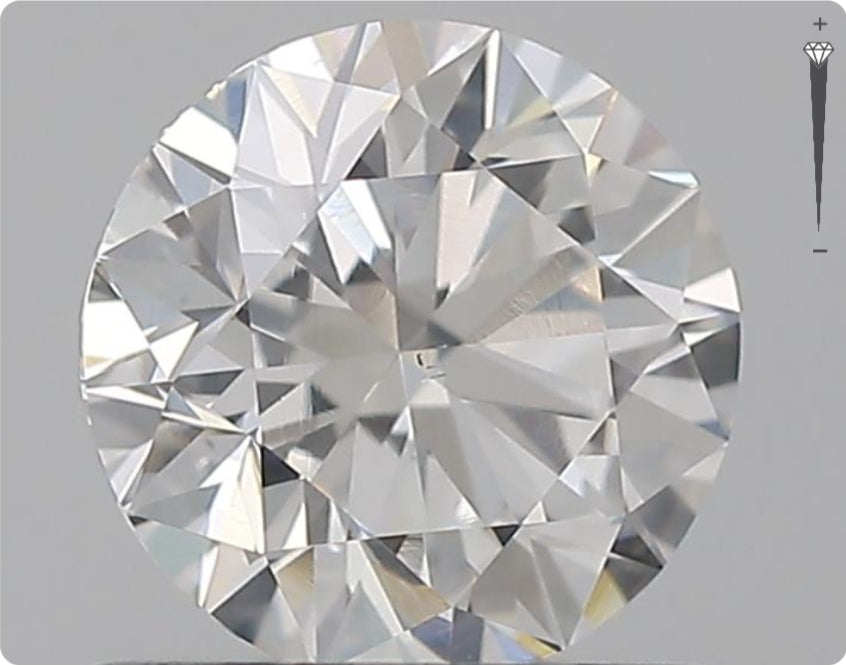Natural 0.73ct GIA Diamond | Color F | Clarity SI2 | Round Brilliant | EX EX EX #D10439