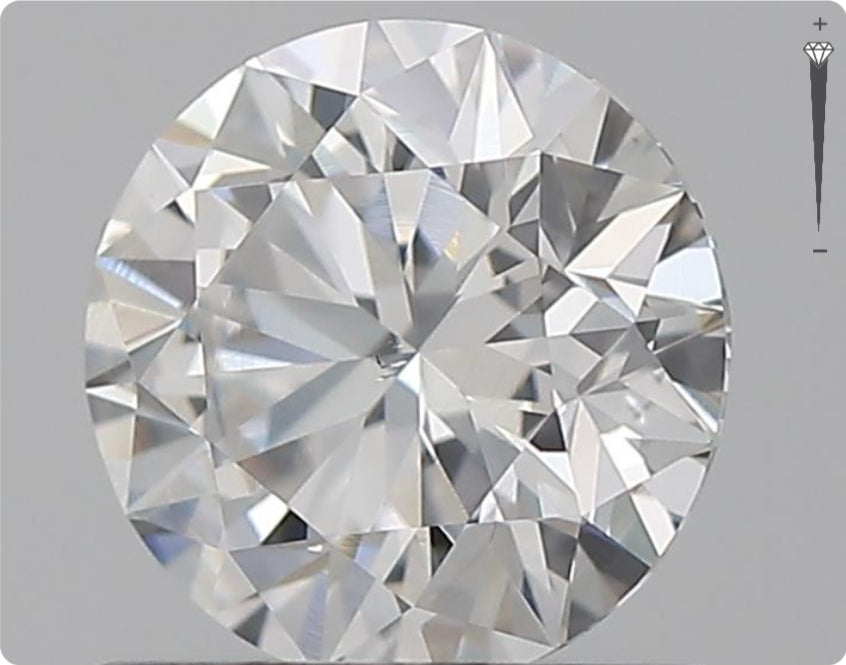 Natural 0.73ct GIA Diamond | Color F | Clarity SI2 | Round Brilliant | EX EX EX #D10439