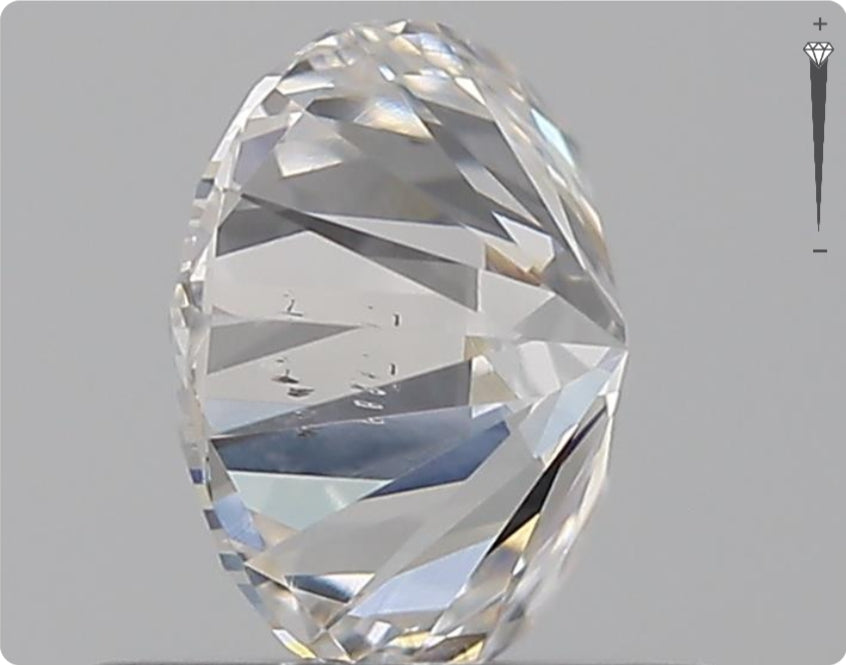 Natural 0.73ct GIA Diamond | Color F | Clarity SI2 | Round Brilliant | EX EX EX #D10439
