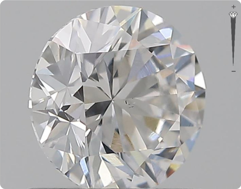 Natural 0.73ct GIA Diamond | Color F | Clarity SI2 | Round Brilliant | EX EX EX #D10439