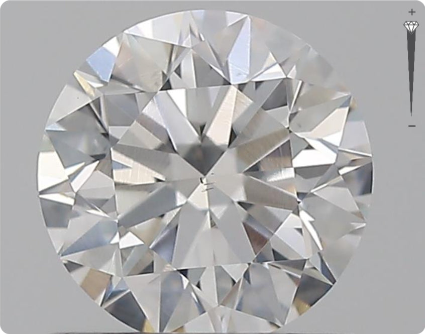 Natural 0.73ct GIA Diamond | Color F | Clarity SI2 | Round Brilliant | EX EX EX #D10439