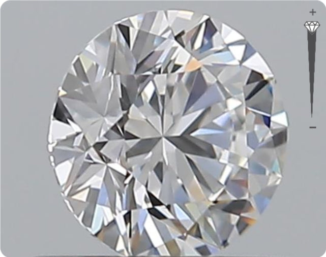 Natural 0.59ct GIA Diamond | D Color | VVS1 Clarity | Round Brilliant | EX EX EX #D10446