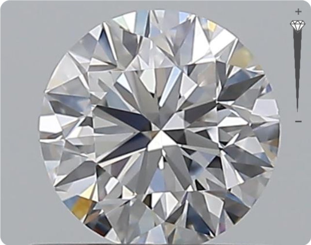 Natural 0.59ct GIA Diamond | D Color | VVS1 Clarity | Round Brilliant | EX EX EX #D10446