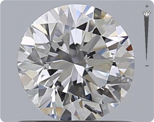 Natural 0.70ct GIA Diamond | Color F | Clarity VVS1 | Round Cut | VG EX VG #D10448