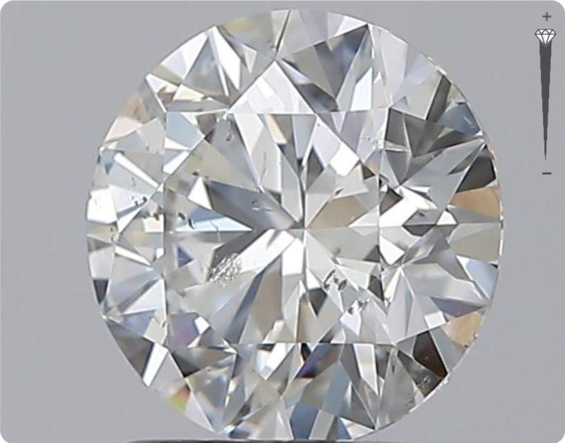 Diamant naturel de 1.51ct GIA | Couleur H | Pureté SI2 | Taille ronde | EX EX EX #D10449