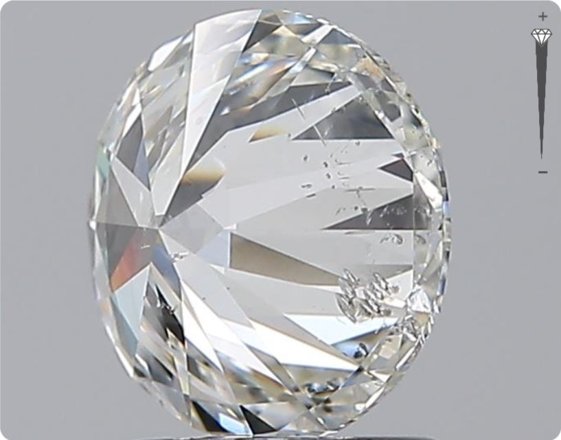 Diamant naturel de 1.51ct GIA | Couleur H | Pureté SI2 | Taille ronde | EX EX EX #D10449