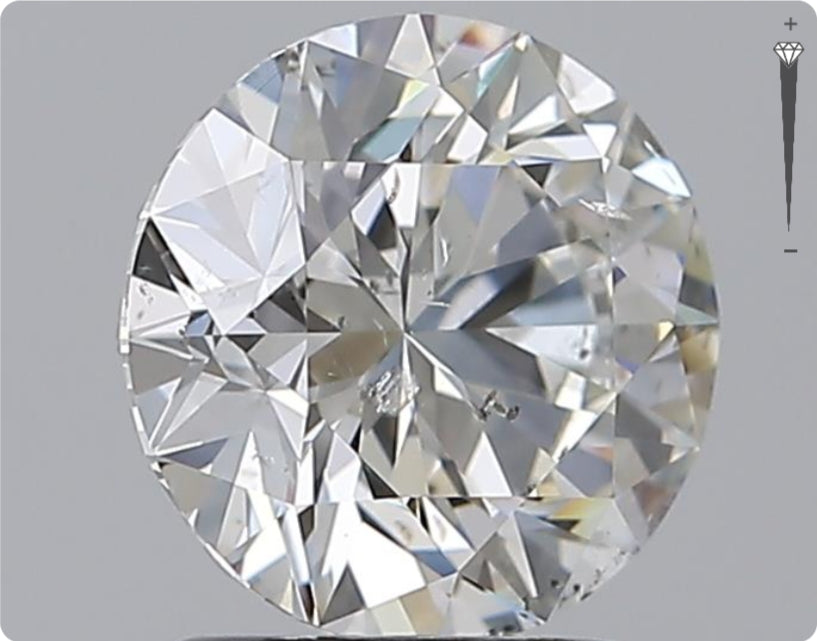 Diamant naturel de 1.51ct GIA | Couleur H | Pureté SI2 | Taille ronde | EX EX EX #D10449