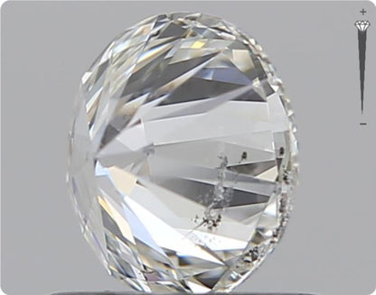 Natürlicher 0.71ct GIA Diamant | Farbe H | Reinheit SI2 | Rundschliff | VG EX VG #D10453
