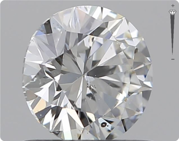 Natürlicher 0.71ct GIA Diamant | Farbe H | Reinheit SI2 | Rundschliff | VG EX VG #D10453