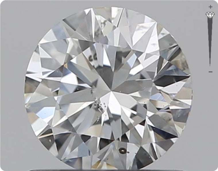 Natürlicher 0.71ct GIA Diamant | Farbe H | Reinheit SI2 | Rundschliff | VG EX VG #D10453
