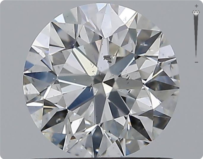 Natürlicher 1.00ct GIA Diamant | Farbe G | Reinheit SI2 | Rundschliff | EX EX EX #D10454