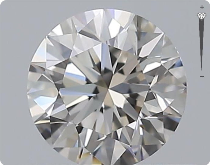 Natürlicher 0.51ct GIA Diamant | Farbe H | Reinheit VVS1 | Rundschliff | EX EX EX #D10463
