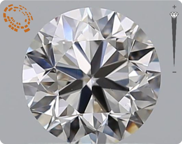 Natürlicher 0.90ct GIA Diamant | Farbe H | Reinheit VS1 | Rundschliff | VG EX VG #D10468