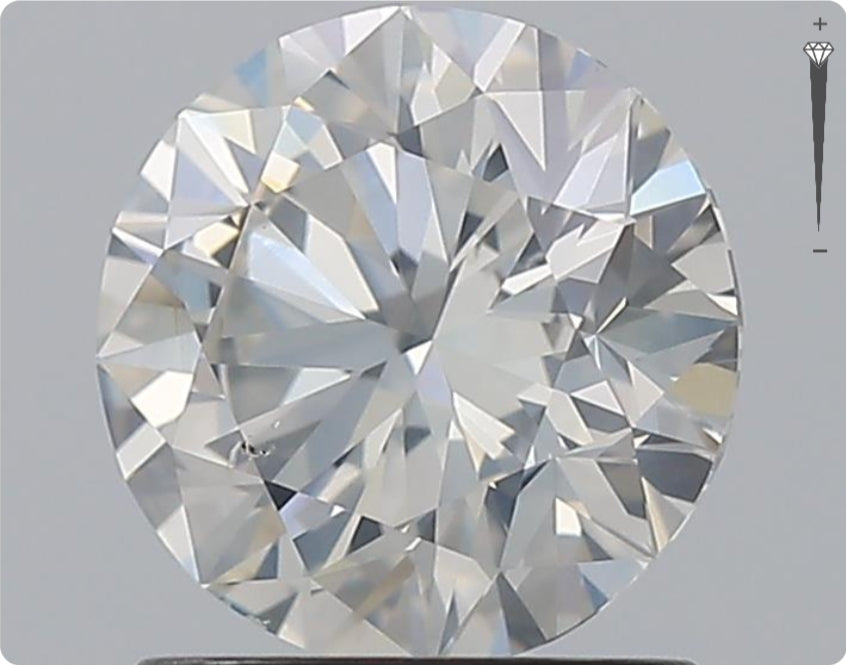 Natürlicher 1.29ct GIA Diamant | Farbe H | Reinheit SI2 | Rundschliff | EX EX EX #D10470