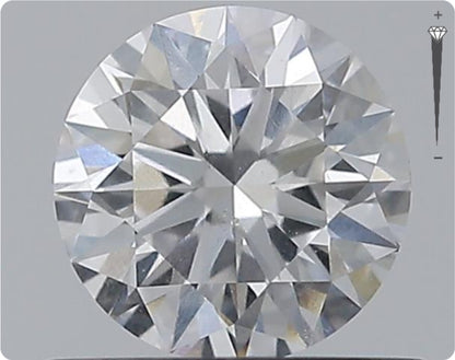 Natürlicher 0.63ct GIA Diamant | Farbe D | Reinheit SI2 | Rundschliff | EX EX EX #D10471
