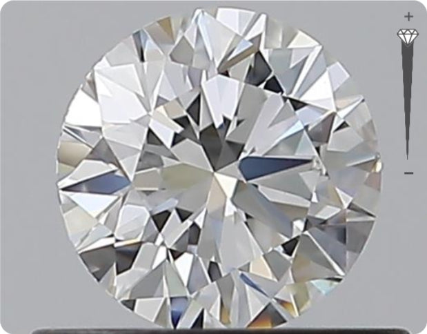 Natürlicher 0.50ct GIA Diamant | Farbe F | Reinheit VVS2 | Rundschliff | EX EX EX #D10472