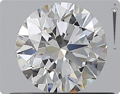 Natürlicher 0.50ct GIA Diamant | Farbe F | Reinheit VVS2 | Rundschliff | EX EX EX #D10472
