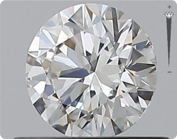 Natürlicher 0.50ct GIA Diamant | Farbe F | Reinheit VVS2 | Rundschliff | EX EX EX #D10472