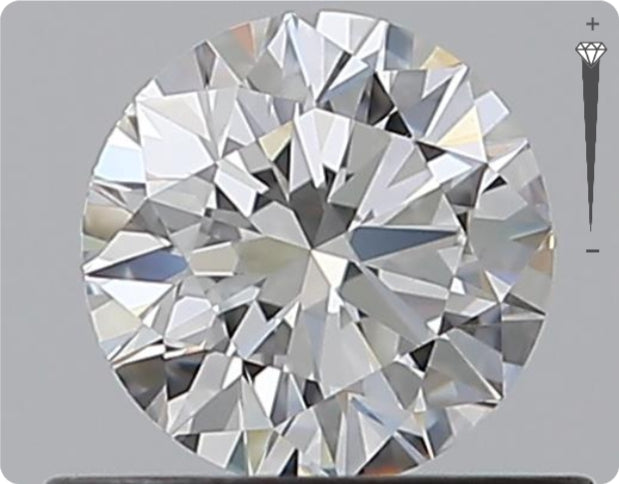 Natürlicher 0.50ct GIA Diamant | Farbe F | Reinheit VVS2 | Rundschliff | EX EX EX #D10472
