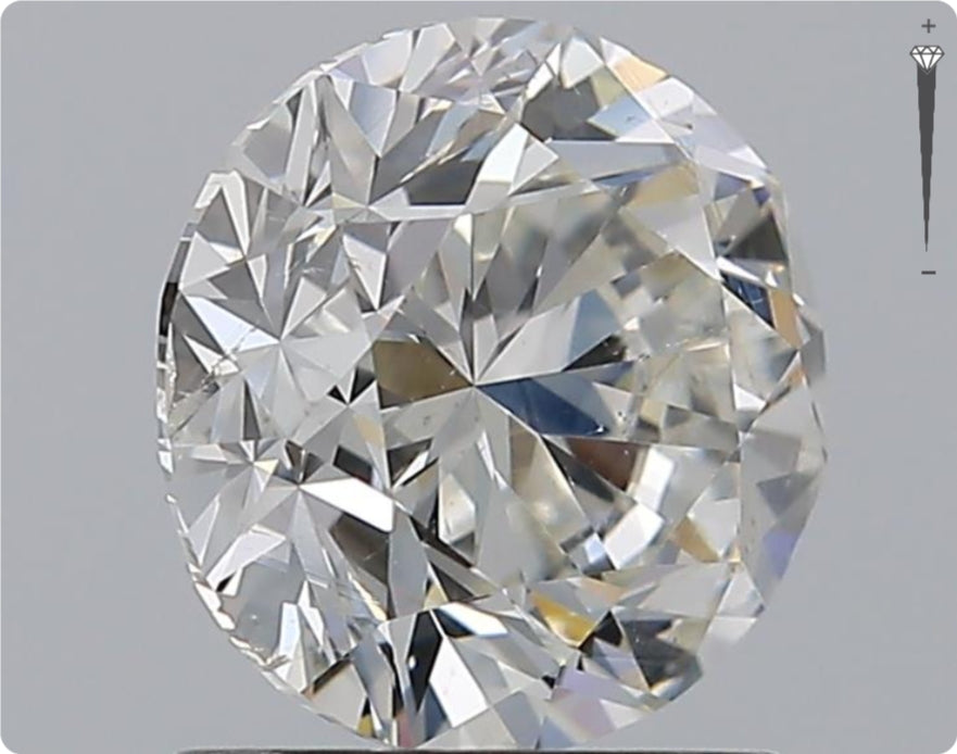 Diamant naturel GIA de 1,50 ct | Couleur H | Pureté SI2 | Taille ronde | TB TB TB #D10473