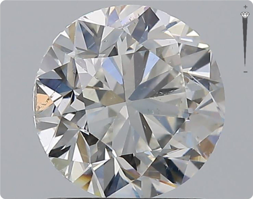 Diamant naturel GIA de 1,50 ct | Couleur H | Pureté SI2 | Taille ronde | TB TB TB #D10473