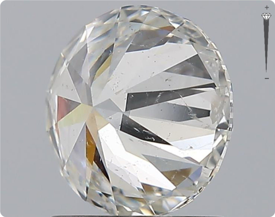 Diamant naturel GIA de 1,50 ct | Couleur H | Pureté SI2 | Taille ronde | TB TB TB #D10473