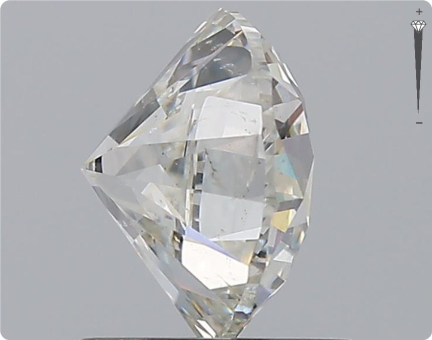 Diamant naturel GIA de 1,50 ct | Couleur H | Pureté SI2 | Taille ronde | TB TB TB #D10473