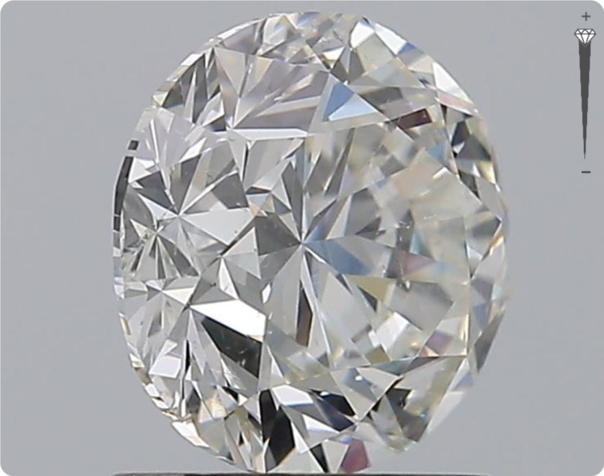 Diamant naturel GIA de 1,50 ct | Couleur H | Pureté SI2 | Taille ronde | TB TB TB #D10473