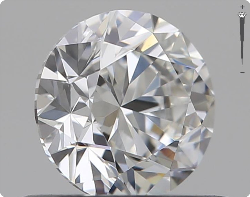 Natürlicher 0.50ct GIA Diamant | Farbe E | Reinheit VVS2 | Rundschliff | VG EX EX #D10475