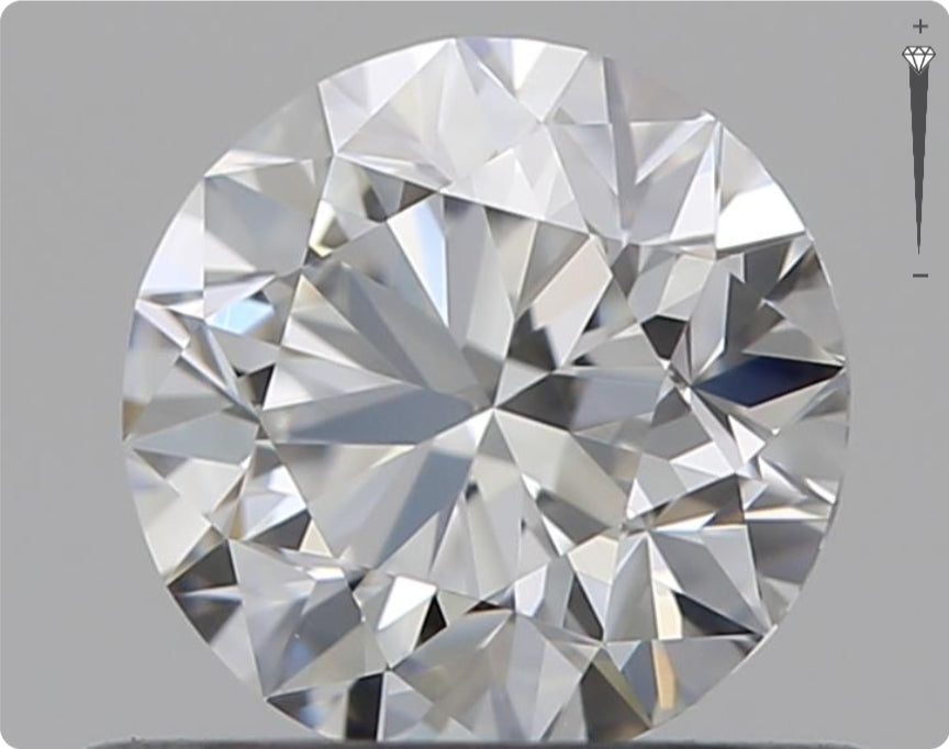 Natürlicher 0.50ct GIA Diamant | Farbe E | Reinheit VVS2 | Rundschliff | VG EX EX #D10475